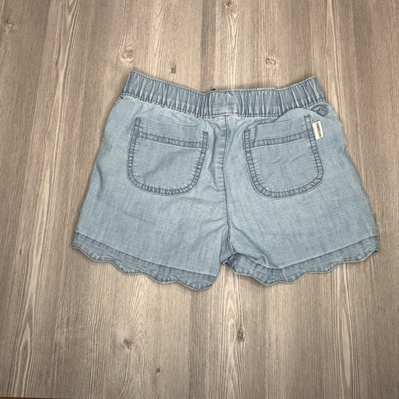 Magellan Outdoors - Girls S (7) - Scalloped Hem Shorts - Light Blue Denim - Picture 2 of 5